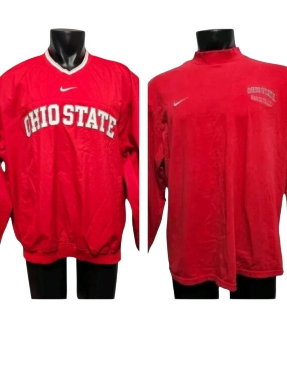 Nike Ohio State Buckeyes Men’s Large 2-Piece Pullover Jackets Mock Neck NCAA